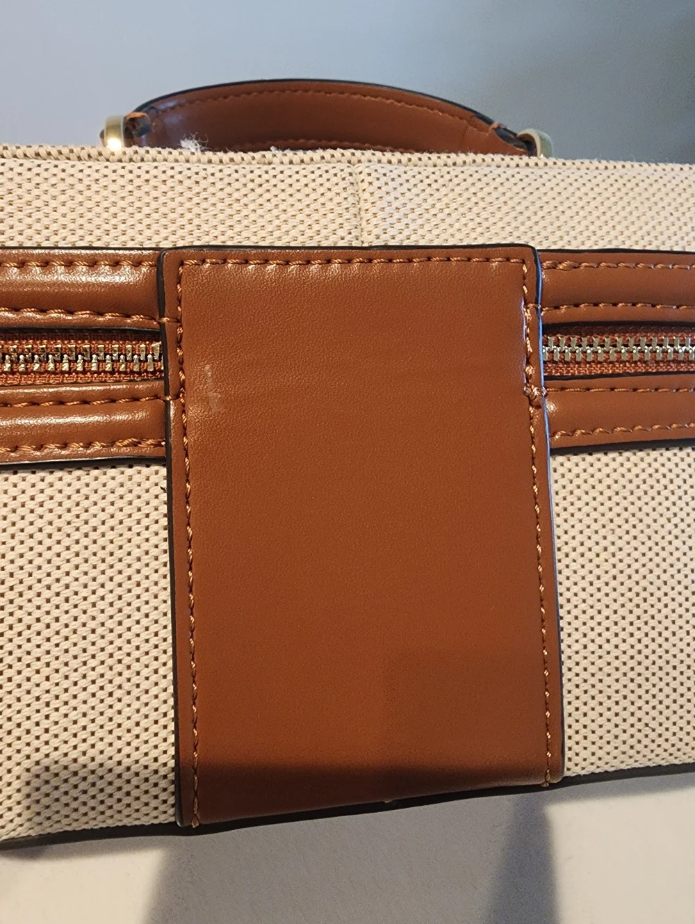 Zara Cream And Tan Box Bag Crossbody - Picture 6 of 12